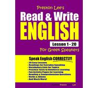 Preston Lee's Read & Write English Lesson 1 - 20 For Greek Speakers (Preston Lee's English For Greek Speakers)
