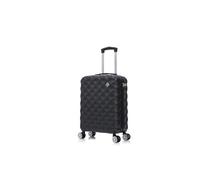 Preston Morgan 55x40x20cm Ryanair Priority Cabin Suitcase, Inc for EasyJet, Jet2, Hardshell Lightweight Small Suitcase with Built-in Cup Holder 4 Wheels and Built-in TSA Lock (Black, 44Liter)
