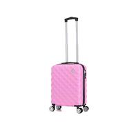Preston Morgan 55x40x20cm Ryanair Priority Cabin Suitcase, Inc for EasyJet, Jet2, Hardshell Lightweight Small Suitcase with Built-in Cup Holder 4 Wheels and Built-in TSA Lock (Pink, 44Liter)