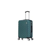 Preston Morgan Medium Suitcase on 4 Dual Spinner Wheels Super Lightweight ABS Hard Shell Hold Check in with Built-in TSA Lock (Forest Green, 75L)