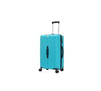 Preston Morgan Medium Suitcase Polypropylene Ultra Lightweight Durable Hard Shell Trunk Luggage on 4 Dual Spinner Wheels and Built-in TSA Lock (Mint Green, 83L)