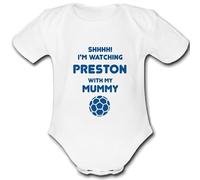 PRESTON present from MUMMY for a gift Football Unique Baby Vest Grow Babygrow Cute PERSONALISED Custom Boys Girls Unisex END NORTH