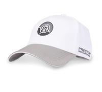 Preston White PI Logo Cap for Match and Coarse Fishing | P0200569 | Colour Repels the Suns Heat | 100% Cotton | Strong Robust Peak | One Size Fits All with Rear Adjustment Strap