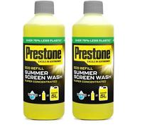 Prestone Eco Refill Summer Screenwash Concentrate, Summer Eco Screen Wash For Cars, High Performance Cleaning With Streak Free Formula, 500ml Super Concentrated Screenwash, 5L When Made Up (Pack of 2)