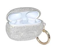 Pretaco for Beats Studio Buds Wireless Bluetooth Headphones Case, Sparkling Premium Diamond Headphone Cover, Full Protection Shock and Scratch Resistant Protective Case for Women and Girls White