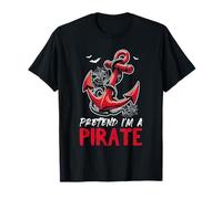 Pretend A Pirate Halloween Cosplay Costume Anchor Lover Kids T-Shirt