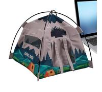 Pretend Doll Tent, Miniature Play Furniture, 6.3 Inches Lightweight Tent with Easy Setup Feature, Doll Accessory for Playroom Nursery, Cute Toy with Fun Design, Display Accessory for Hobbyist Desktop