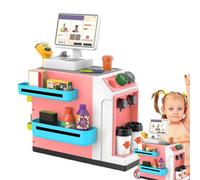 Pretend Grocery Store Counter for Kids, Educational Supermarket Checkout Toy with Scanner and Shelves, Interactive Early Learning for Home Kindergarten Nursery Sensory Role Play Fun