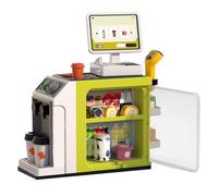 Pretend Grocery Store Counter for Kids, Educational Supermarket Checkout Toy with Scanner and Shelves, Interactive Early Learning for Home Kindergarten Nursery Sensory Role Play Fun