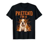 Pretend I’m A English Bulldog Halloween Dog Lover Spooky Web T-Shirt