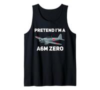 Pretend I'm A A6M Zero Plane WWII Warbird Halloween Costume Tank Top
