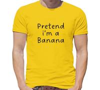 Pretend I'm A Banana - Mens T-Shirt - Yellow - Small
