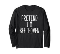 Pretend I'm A Beethoven Costume Halloween Lazy Adult Kids Long Sleeve T-Shirt