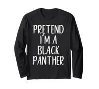 Pretend I'm A Black Panther Costume Halloween Easy Adult Kid Long Sleeve T-Shirt