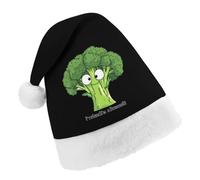 Pretend I'm A Broccoli Christmas Hats Patterned Santa Hat New Year Festive Holiday Party Supplies Adult