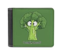 Pretend I'm A Broccoli Men's Bifold Wallet Slim Cash Card Holder Leather Purse