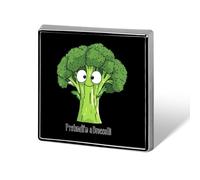 Pretend I'm A Broccoli Square Badge Cute Heart Brooch Pins Button Badges for Backpack Jackets Hats Decor