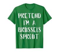 Pretend I'm A Brussels Sprout Lazy Easy Outfit Halloween T-Shirt, Men, Kelly Green, Medium