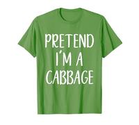 Pretend I'm A Cabbage Costume Halloween Funny Easy Adult Kid T-Shirt