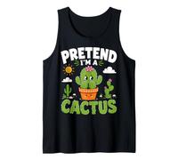 Pretend I'm A Cactus Cute Succulent Plant Lazy Costume Tank Top