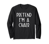Pretend I'm A Chair Costume Halloween Funny Simple Adult Kid Long Sleeve T-Shirt