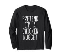 Pretend I'm A Chicken Nugget Costume Halloween Funny Lazy Long Sleeve T-Shirt