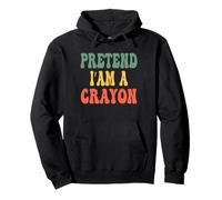 Pretend I'm A Crayon Funny Crayola Crayon Halloween Costume Pullover Hoodie