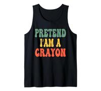 Pretend I'm A Crayon Funny Crayola Crayon Halloween Costume Tank Top