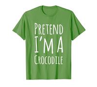 Pretend I'm A Crocodile On Green Crocodile Design Funny T-Shirt