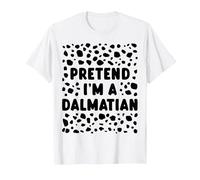 Pretend I'm a Dalmatian Funny Last Minute Halloween Costume T-Shirt, Men, White, Medium