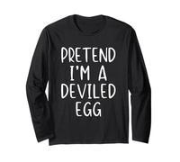 Pretend I'm A Deviled Egg Costume Halloween Simple Adult Kid Long Sleeve T-Shirt