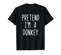 Pretend I'm A Donkey Costume Halloween Funny Lazy Adult Kids T-Shirt
