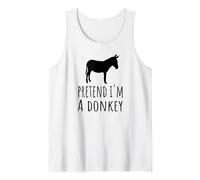 Pretend I'm A Donkey - Cute Spooky Funny Animal Farm Farmer Tank Top