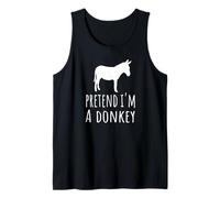 Pretend I'm A Donkey - Cute Spooky Funny Animal Farm Farmer Tank Top