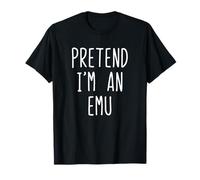 Pretend I'm A Emu Costume Halloween Funny Lazy Adult Kids T-Shirt