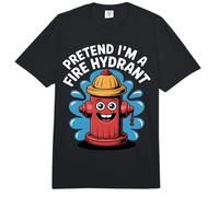 Pretend I'm A Fire Hydrant Funny Hydrant Firefighter Lover Comfort Colors Adult Heavyweight T-Shirt