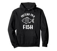 Pretend I'm A Fish Tee Funny Fish Halloween Costume Pullover Hoodie
