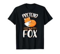 Pretend I'm A Fox Funny Cute Lazy Halloween Costume Idea T-Shirt