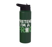 Pretend I'm A Frog Halloween Lazy Costume Party Stainless Steel Insulated Water Bottle