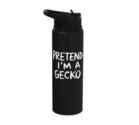 Pretend I'm A Gecko Gecko Lover Gecko Owner Herpetology Stainless Steel Insulated Water Bottle