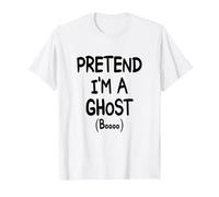 Pretend I'm A Ghost Boo Costume Halloween Ghost T-Shirt, Men, White, Large