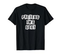 Pretend I'm A Goat Lazy Funny Halloween Costume T-Shirt, Men, Black, XX-Large