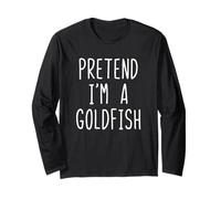 Pretend I'm A Goldfish Costume Halloween Lazy Adult Kids Long Sleeve T-Shirt
