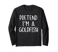 Pretend I'm A Goldfish Costume Halloween Simple Gold-Fish Long Sleeve T-Shirt