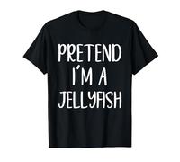 Pretend I'm A Jellyfish Costume Halloween Simple Jelly-Fish T-Shirt, Men, Black, 5X-Large