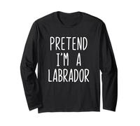 Pretend I'm A Labrador Dog Costume Halloween Lazy Adult Kids Long Sleeve T-Shirt