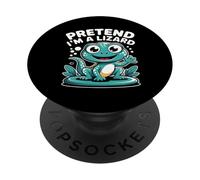 Pretend I'm A Lizard Funny Animal Reptile Lizard Lover Kids PopSockets Adhesive PopGrip