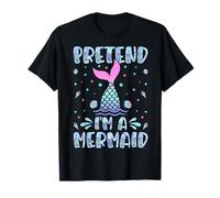 Pretend I'm A Mermaid Fantasy Beach Ghost Spooky Halloween T-Shirt
