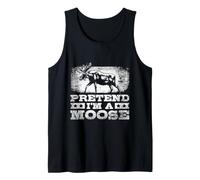 Pretend I'm A Moose Lover Forest Wildlife Nature Tank Top