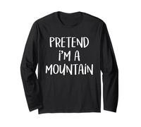 Pretend I'm A Mountain Costume Funny Nature Halloween Party Long Sleeve T-Shirt